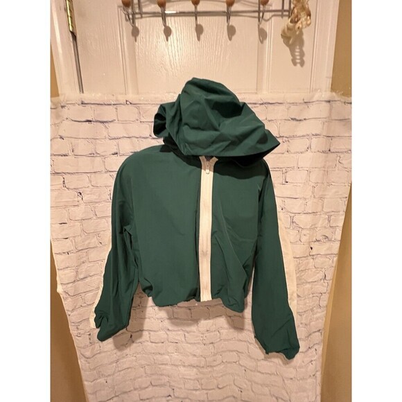 Prince Pickleball Jacket Windbreaker Hooded Cropped Women’s Size XXL Green - Picture 3 of 8